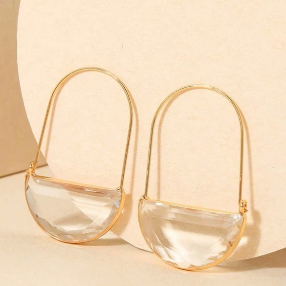 Anthropologie Crescent Hoop Earrings - Picture 2 of 4